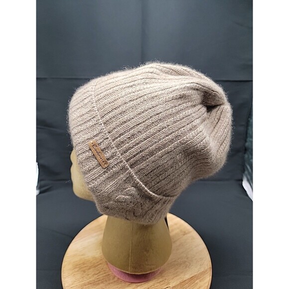 NWT YO/RO 100% Cashmere Knit Womens Winter Beanie Hat Brown One Size - Picture 1 of 7